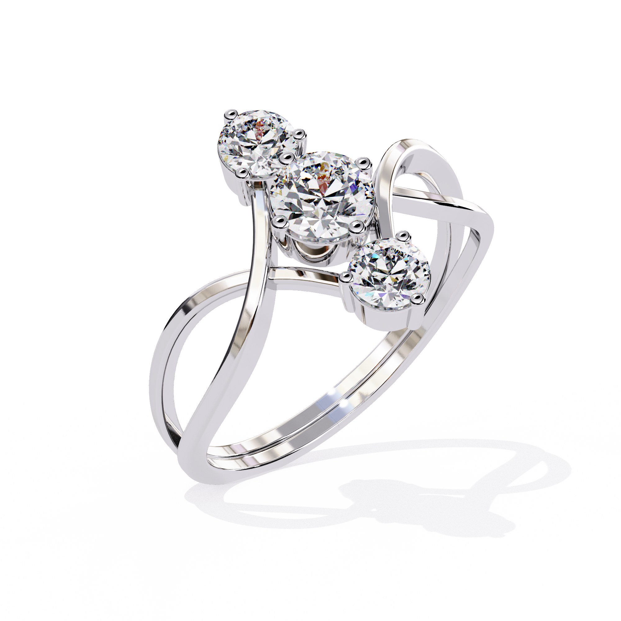 Solitairekart – 0.65 CT Lab Grown Diamond Infinity Twist Ring | 14K Yellow Gold